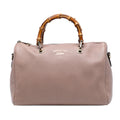 Bamboo Shopper Boston Bag Leather Medium