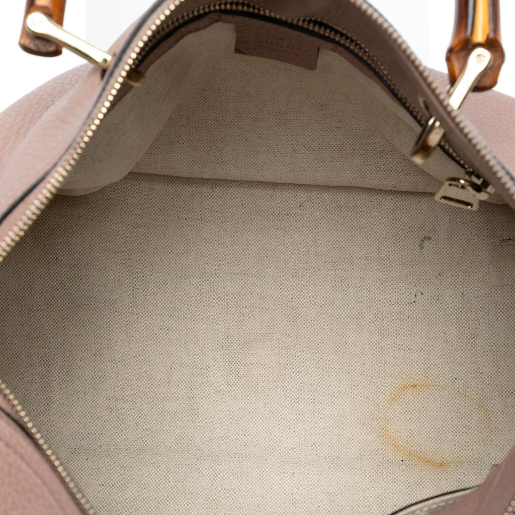 Bamboo Shopper Boston Bag Leather Medium