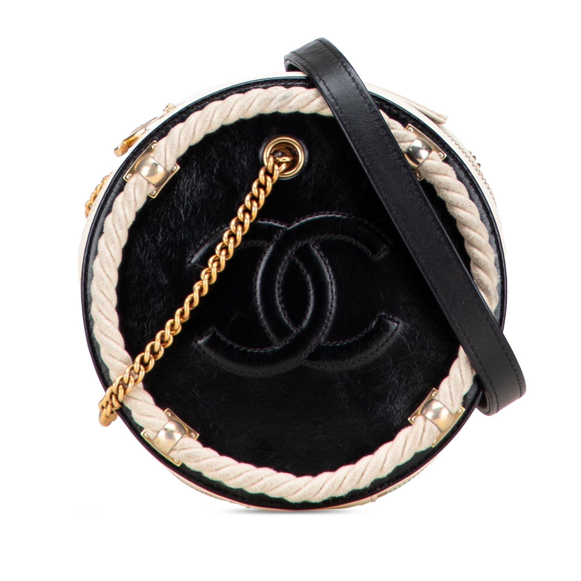 En Vogue Round Bag Crumpled Calfskin Small