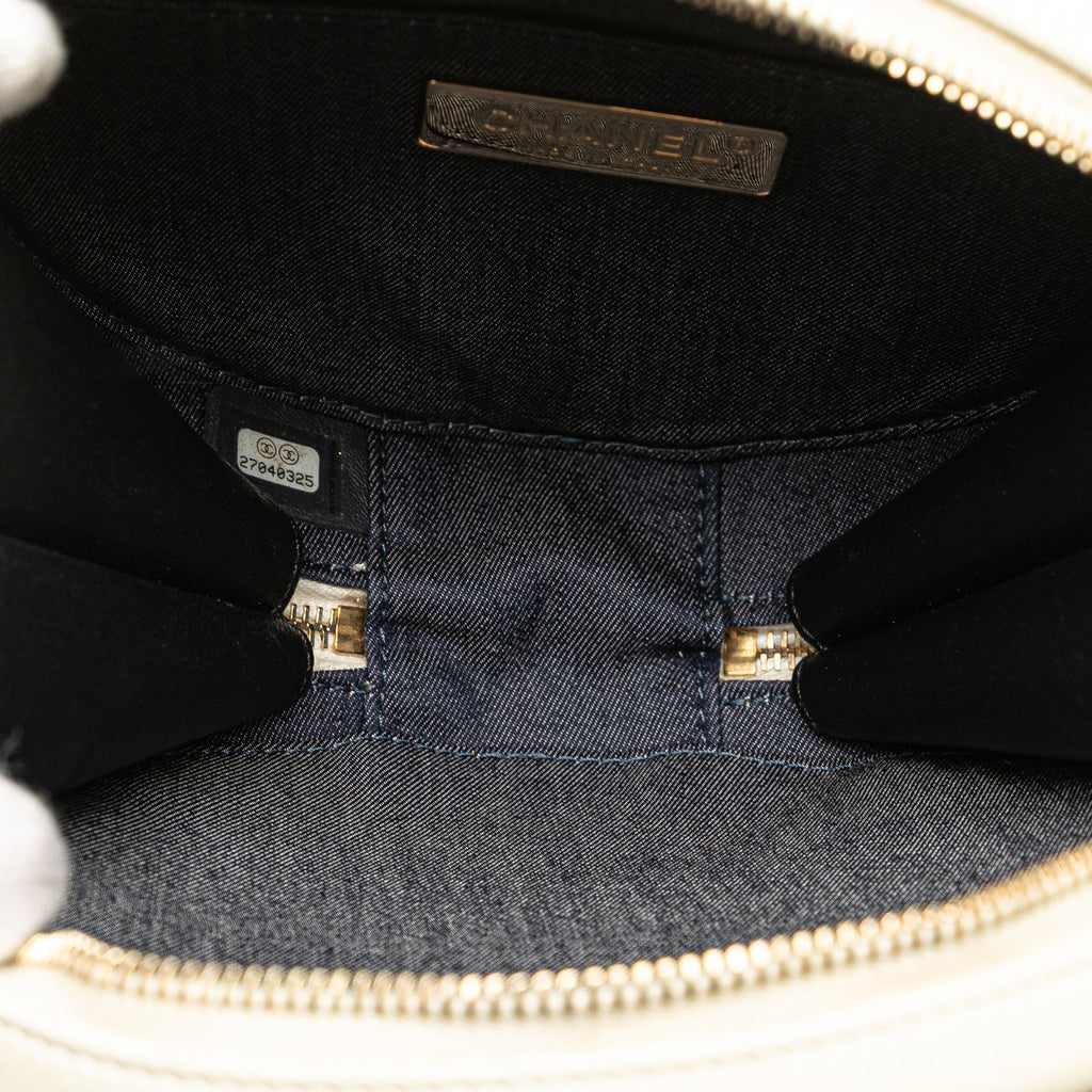 En Vogue Round Bag Crumpled Calfskin Small