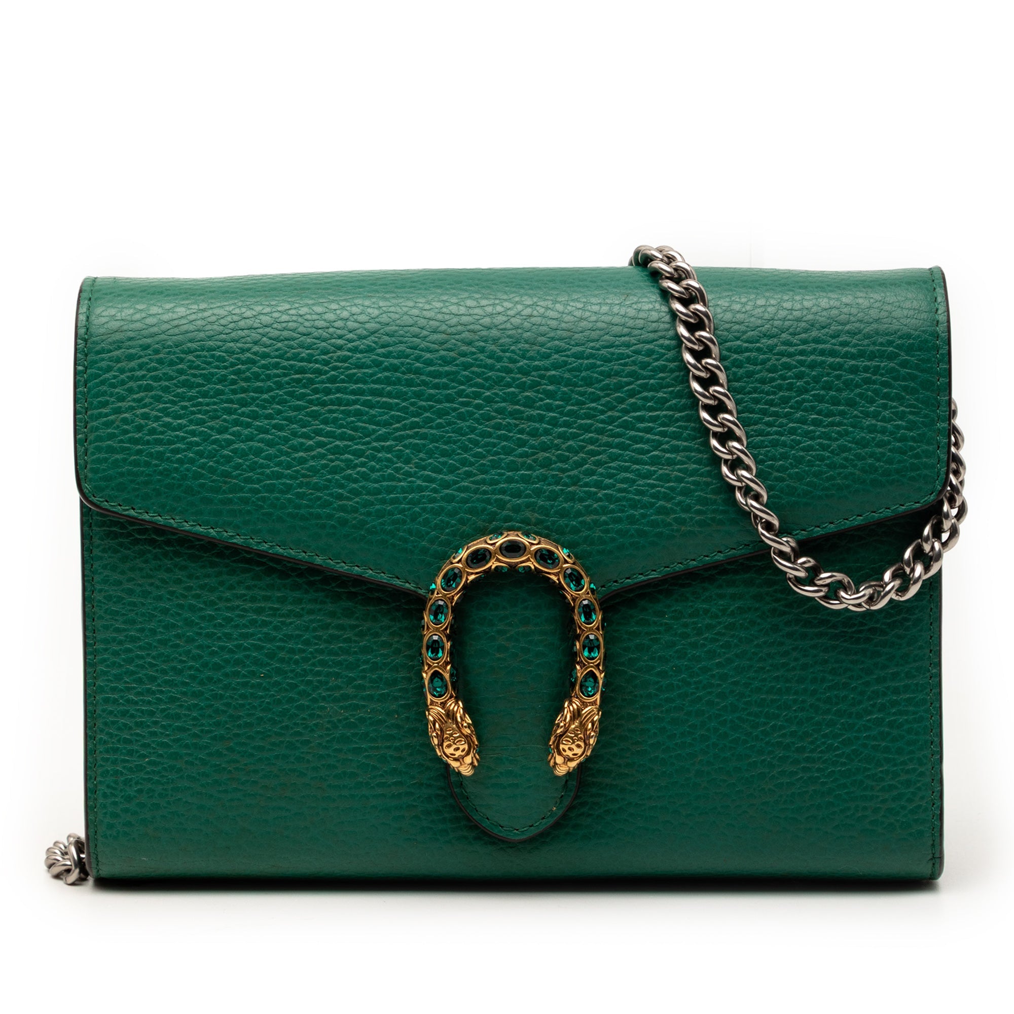 Dionysus Chain Wallet Leather with Embellished Detail Small