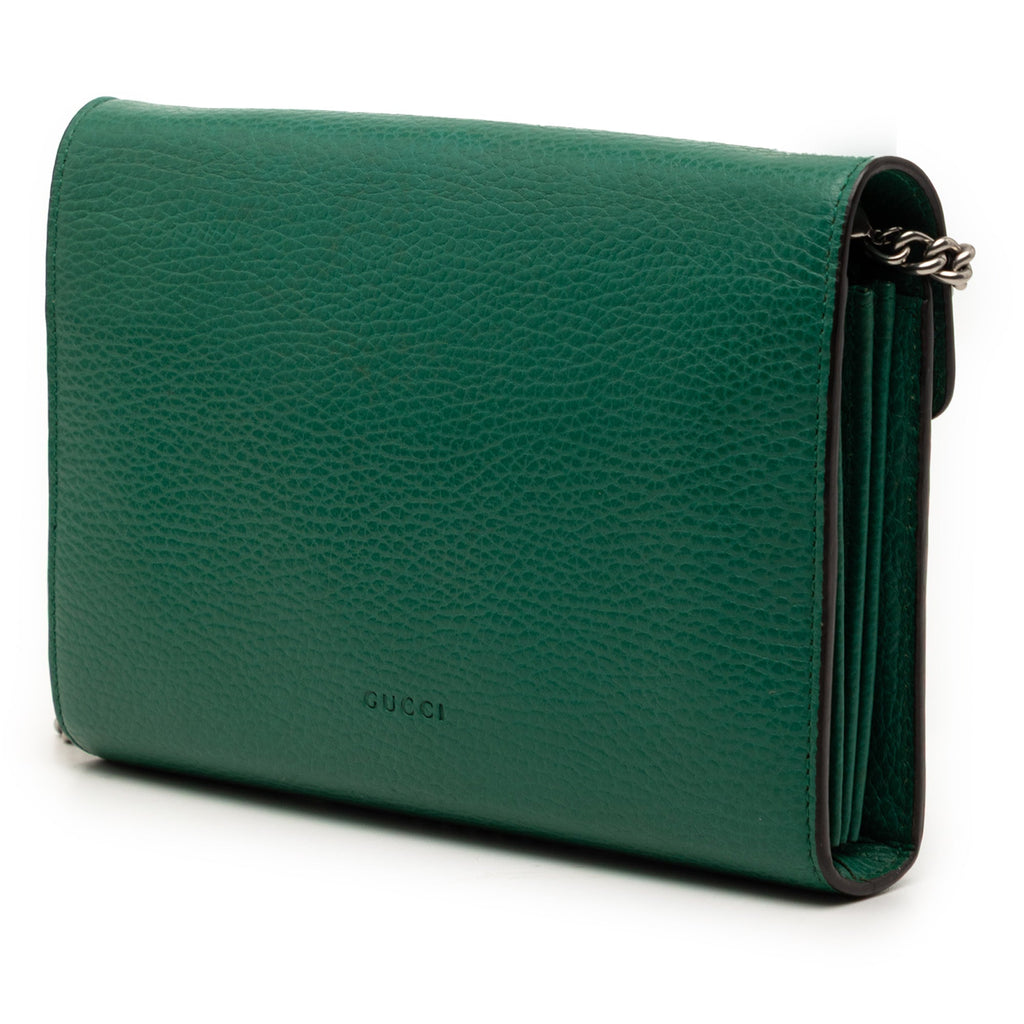 Dionysus Chain Wallet Leather with Embellished Detail Small