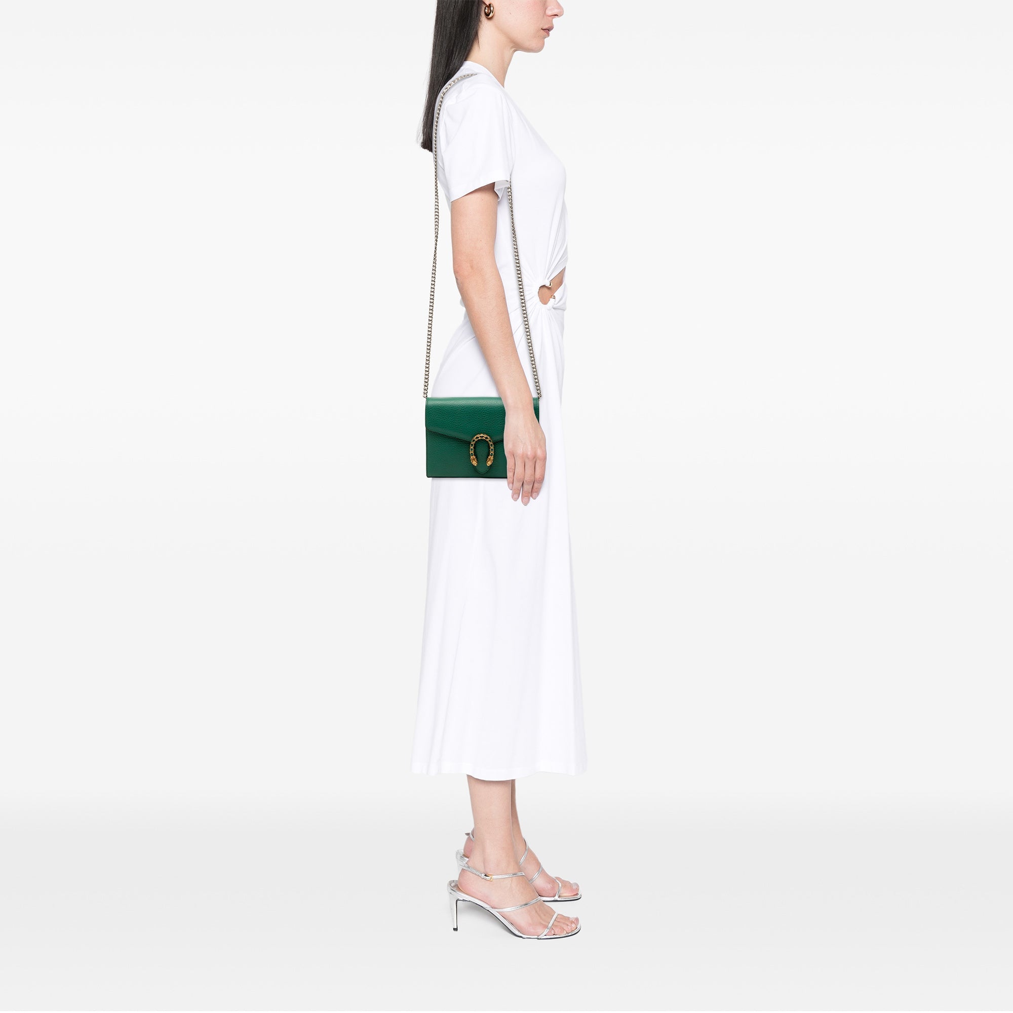 Dionysus Chain Wallet Leather with Embellished Detail Small