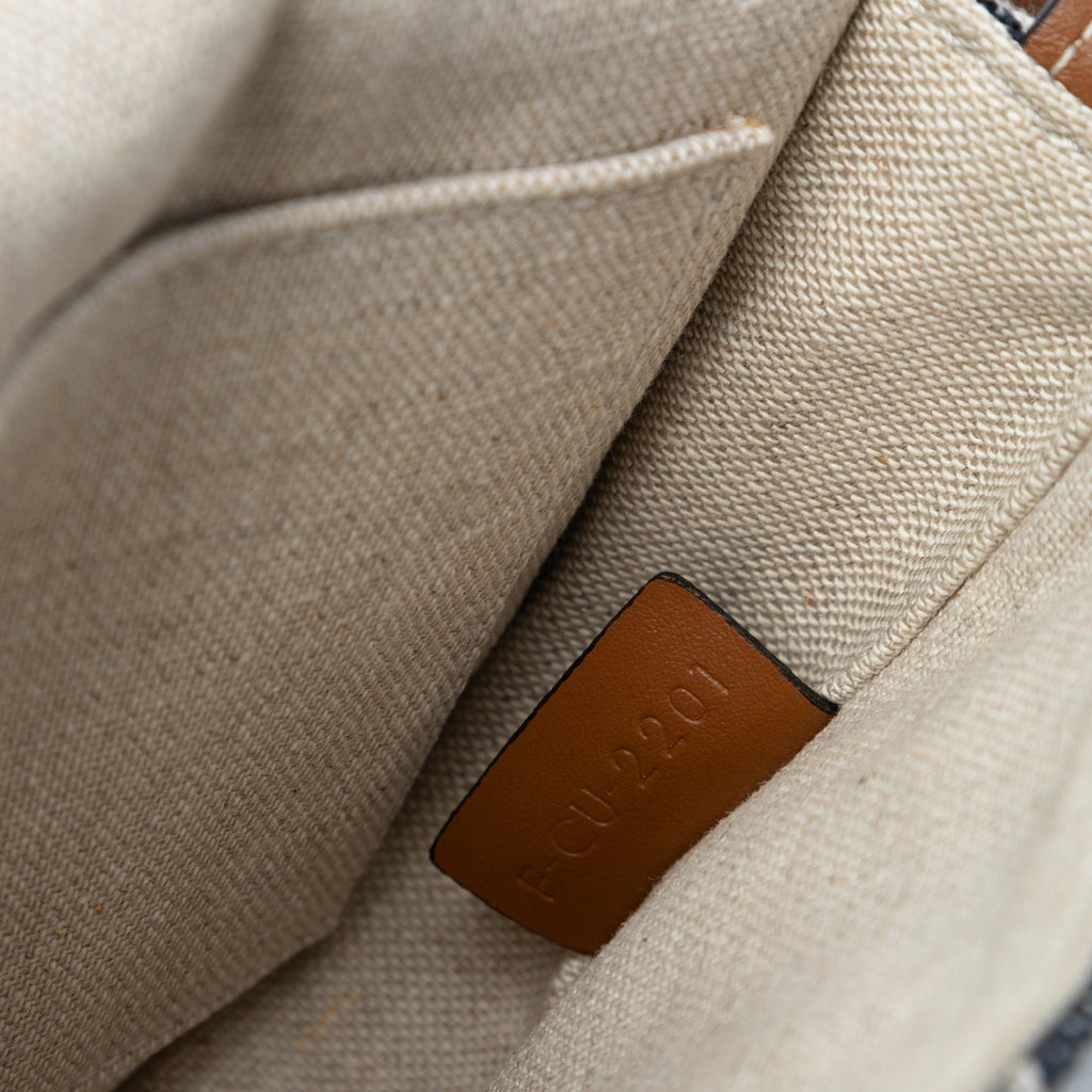 Besace Flap Bag Triomphe Coated Canvas Mini