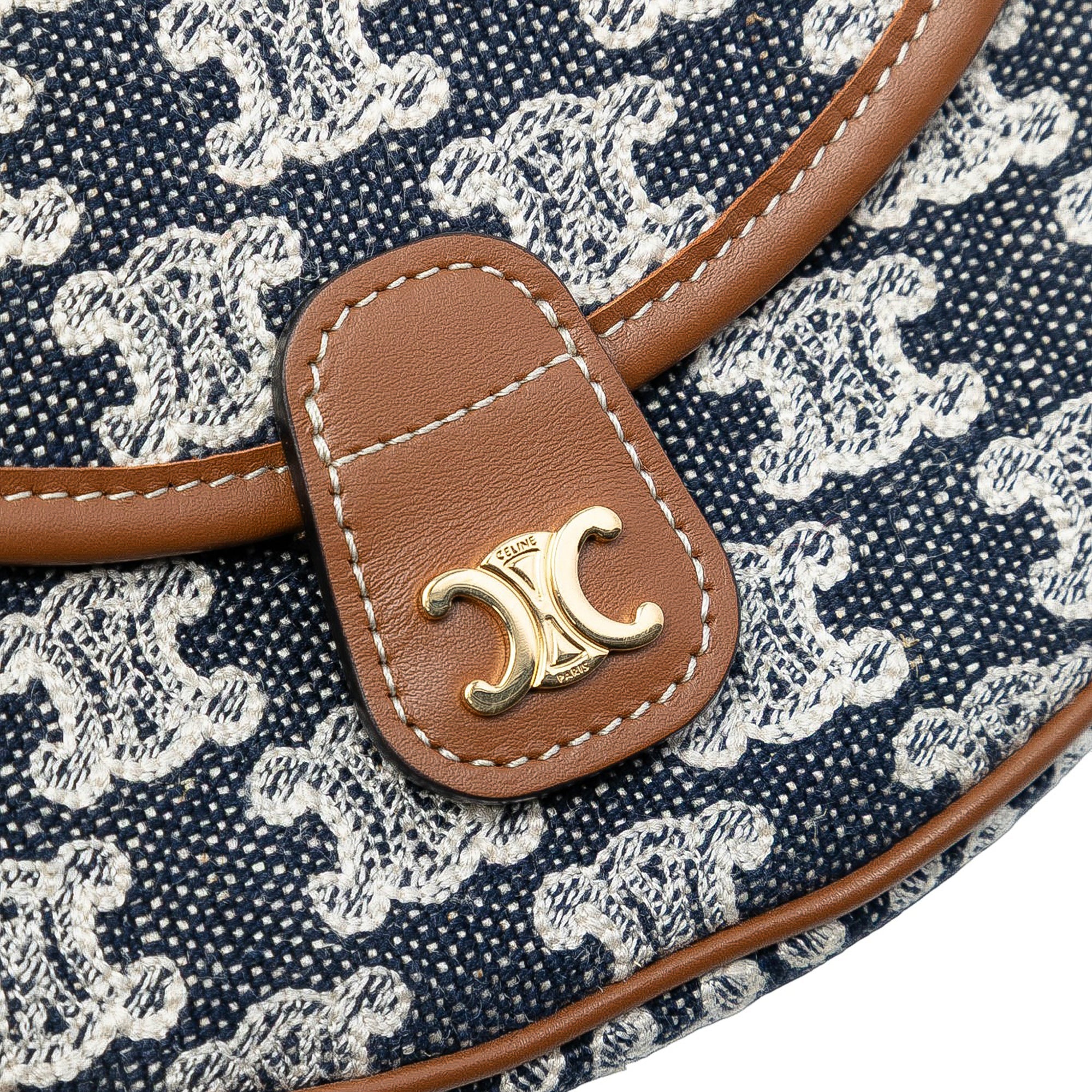 Besace Flap Bag Triomphe Coated Canvas Mini