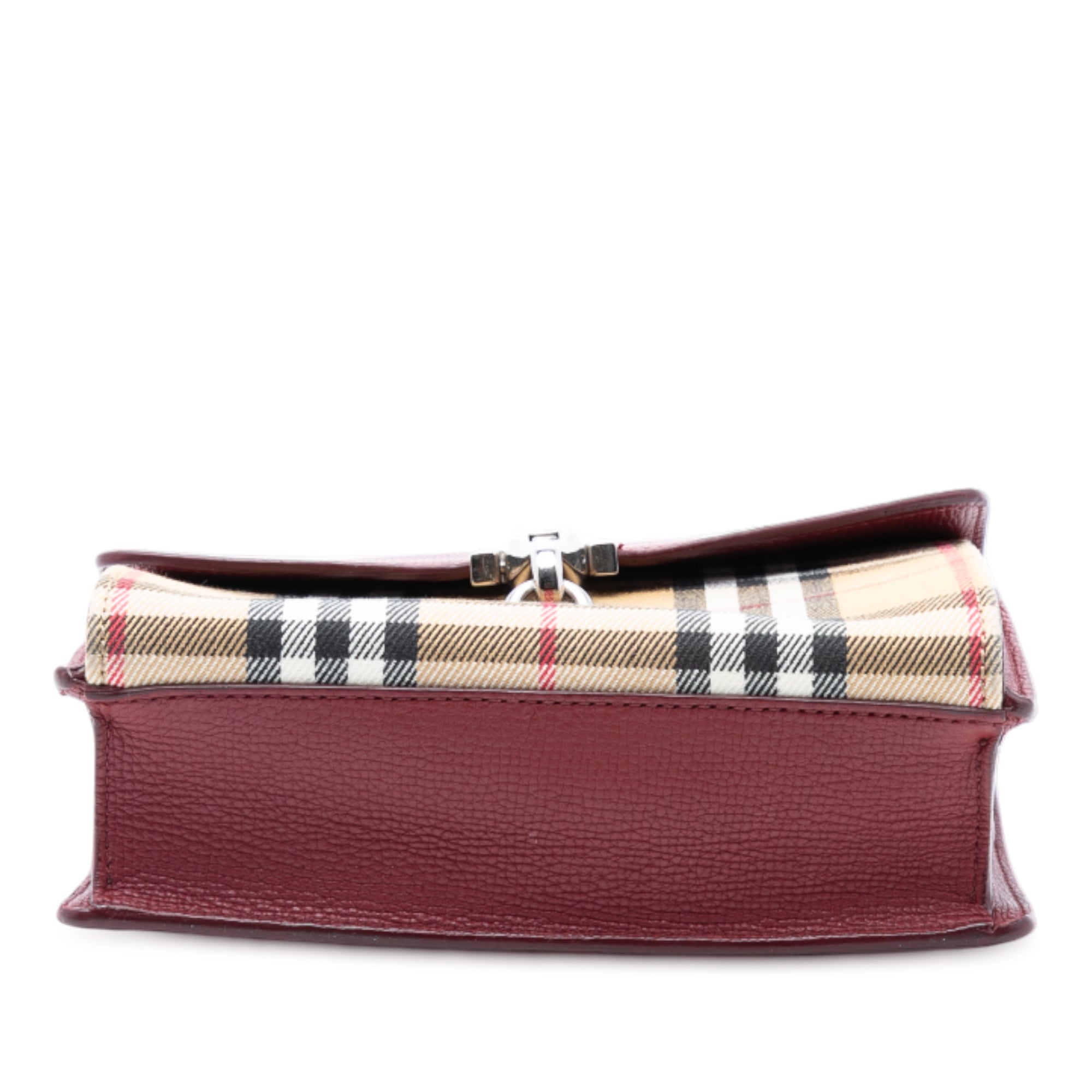 Macken Crossbody Bag Leather and Vintage Check Canvas Small