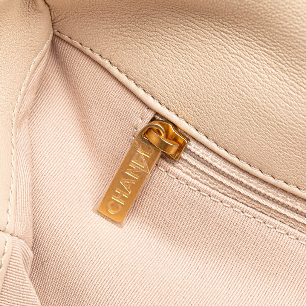 19 Flap Bag Quilted Leather Large