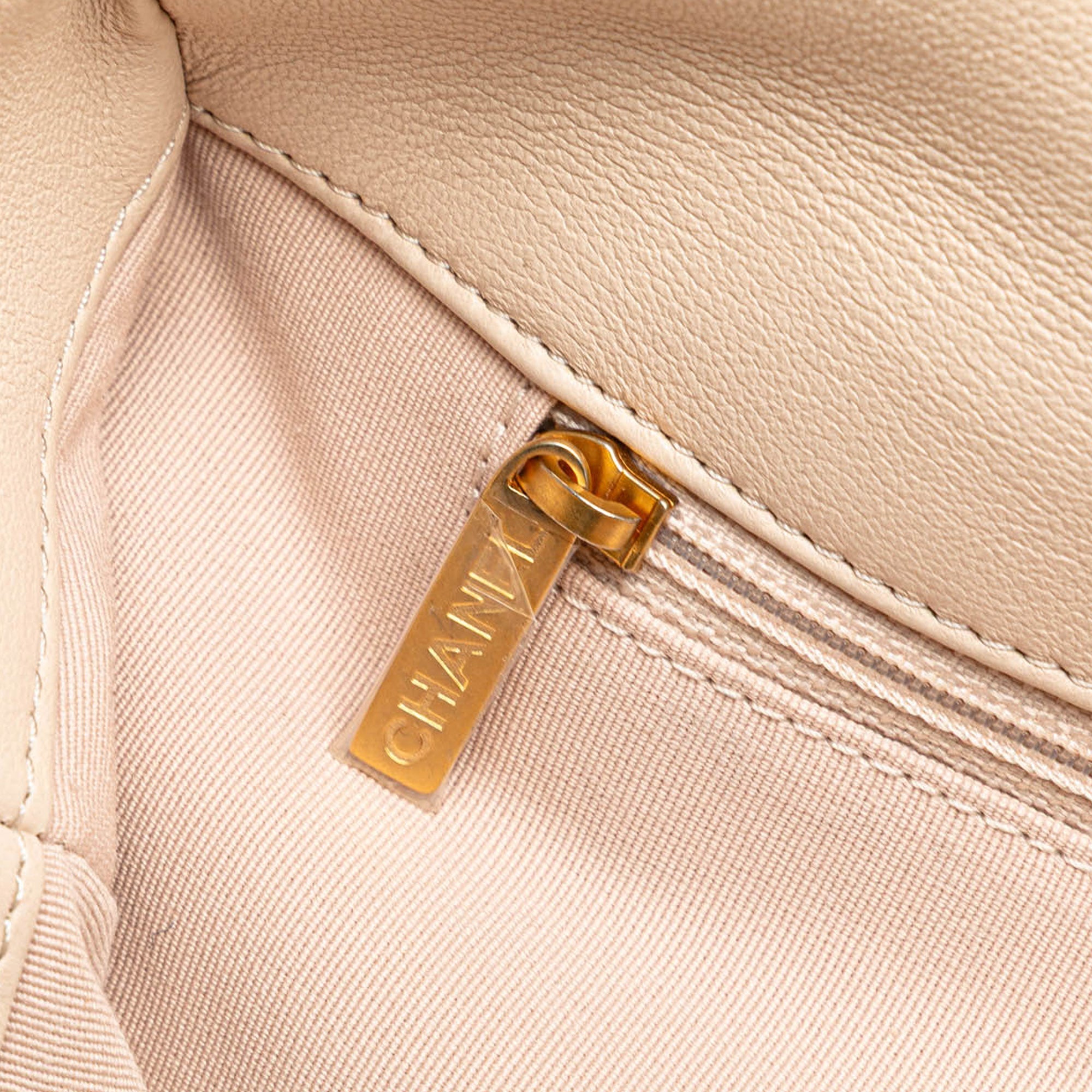 19 Flap Bag Quilted Leather Large