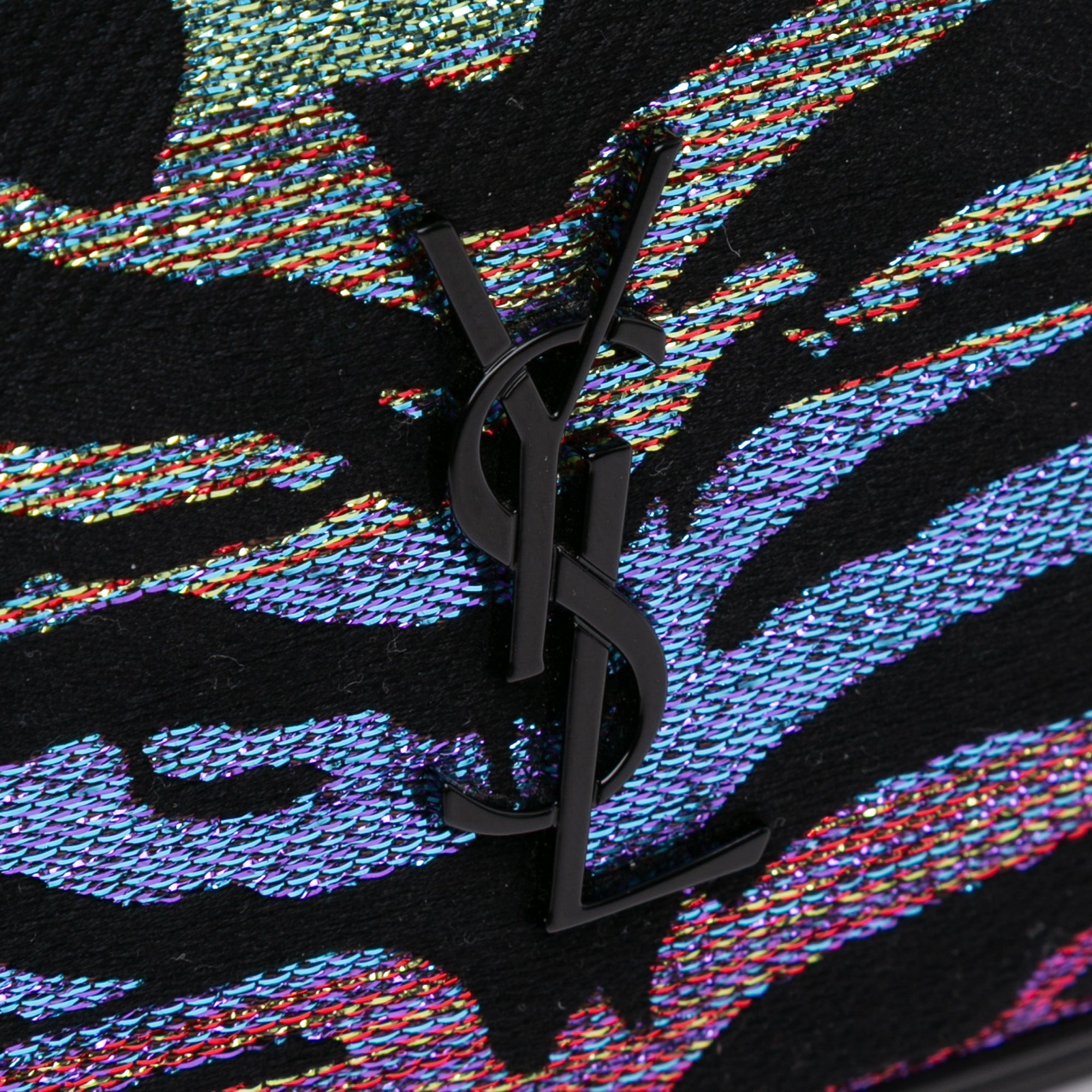 Lou Camera Bag Glitter Jacquard and Leather Mini