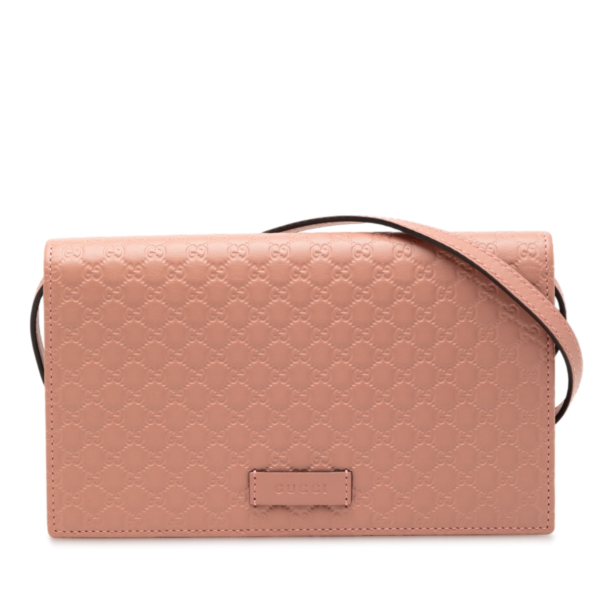 Wallet on Strap Microguccissima Leather
