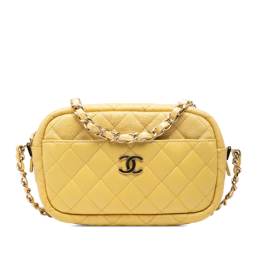 Camera Case Bag Quilted Caviar Mini