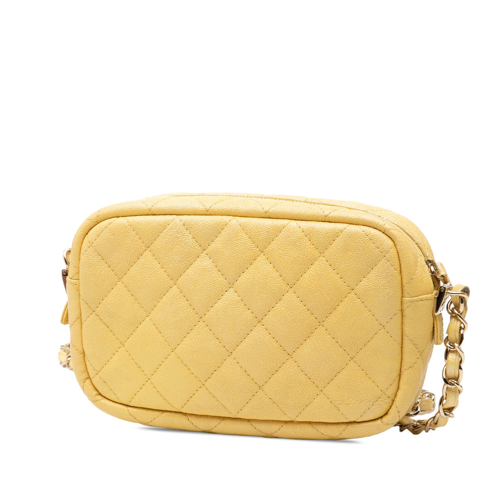 Camera Case Bag Quilted Caviar Mini