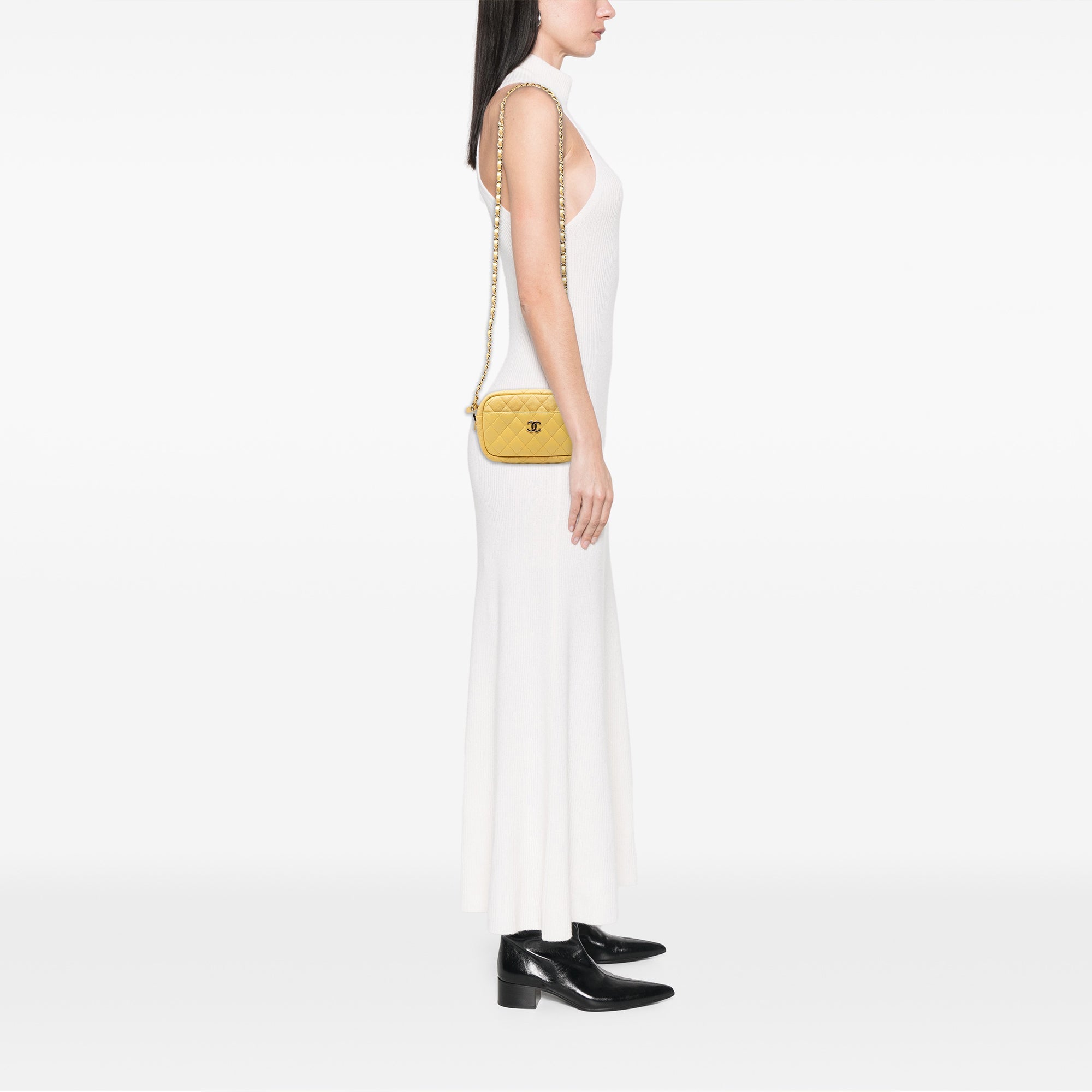 Camera Case Bag Quilted Caviar Mini