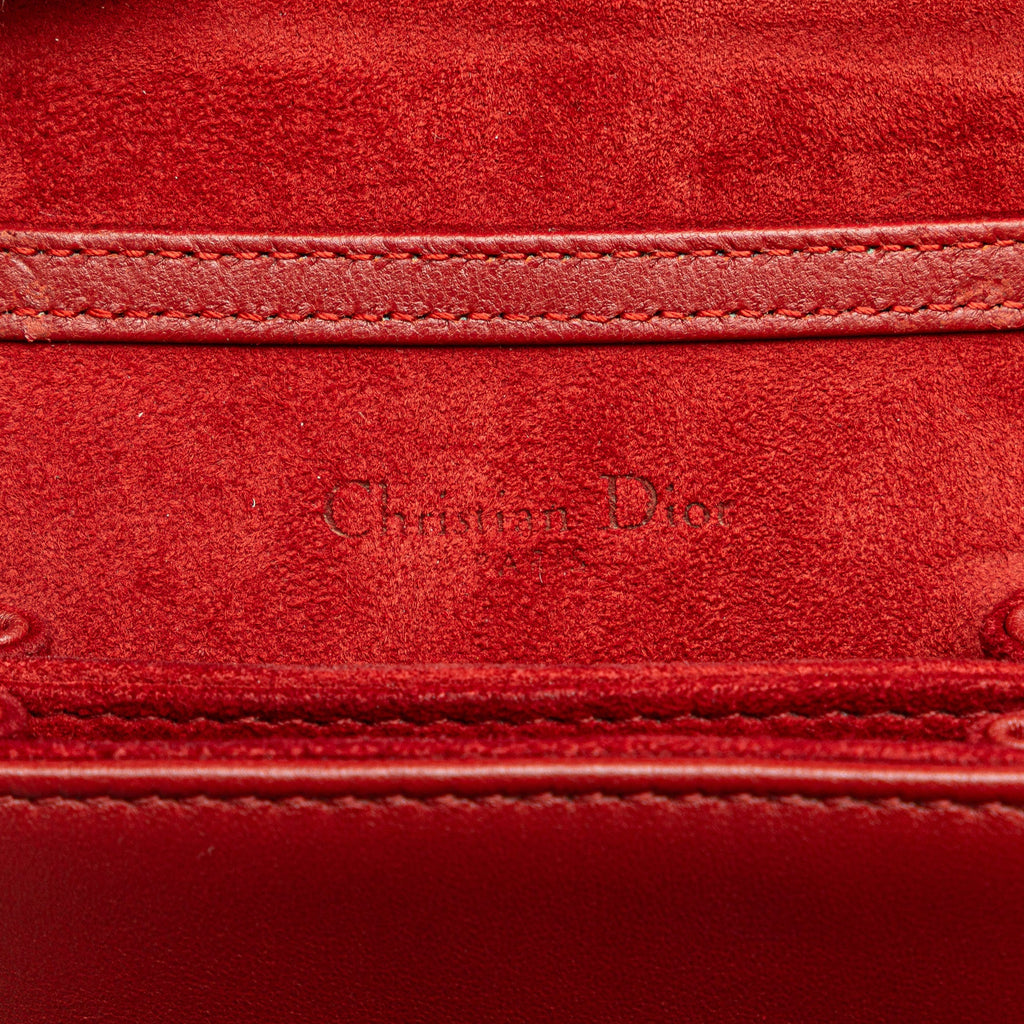 Diorama Vertical Clutch on Chain Studded Leather
