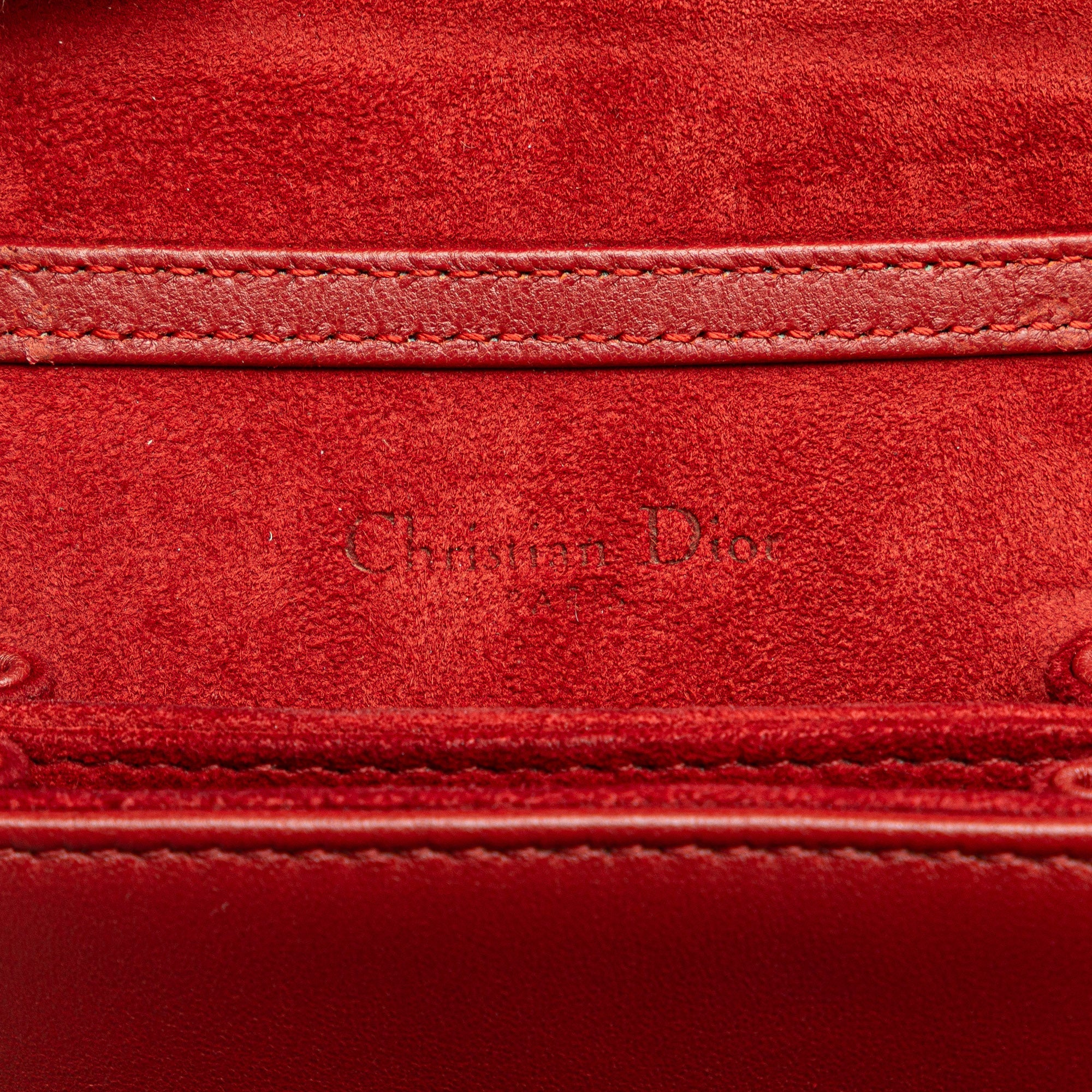 Diorama Vertical Clutch on Chain Studded Leather