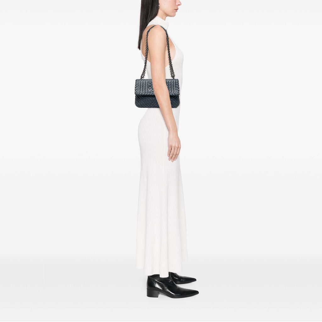 Olimpia Crossbody Bag Stitched Intrecciato Nappa Small