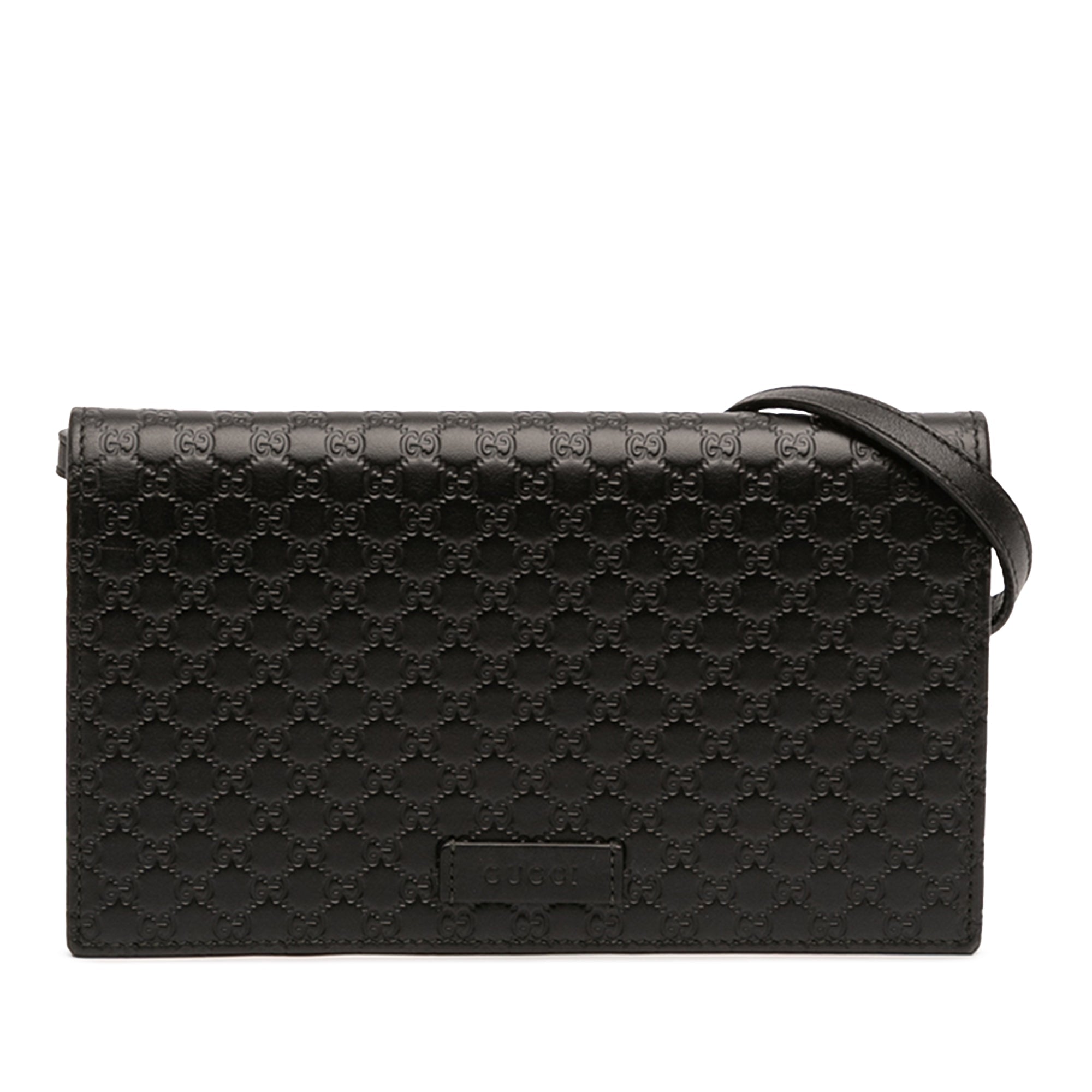 Wallet on Strap Microguccissima Leather