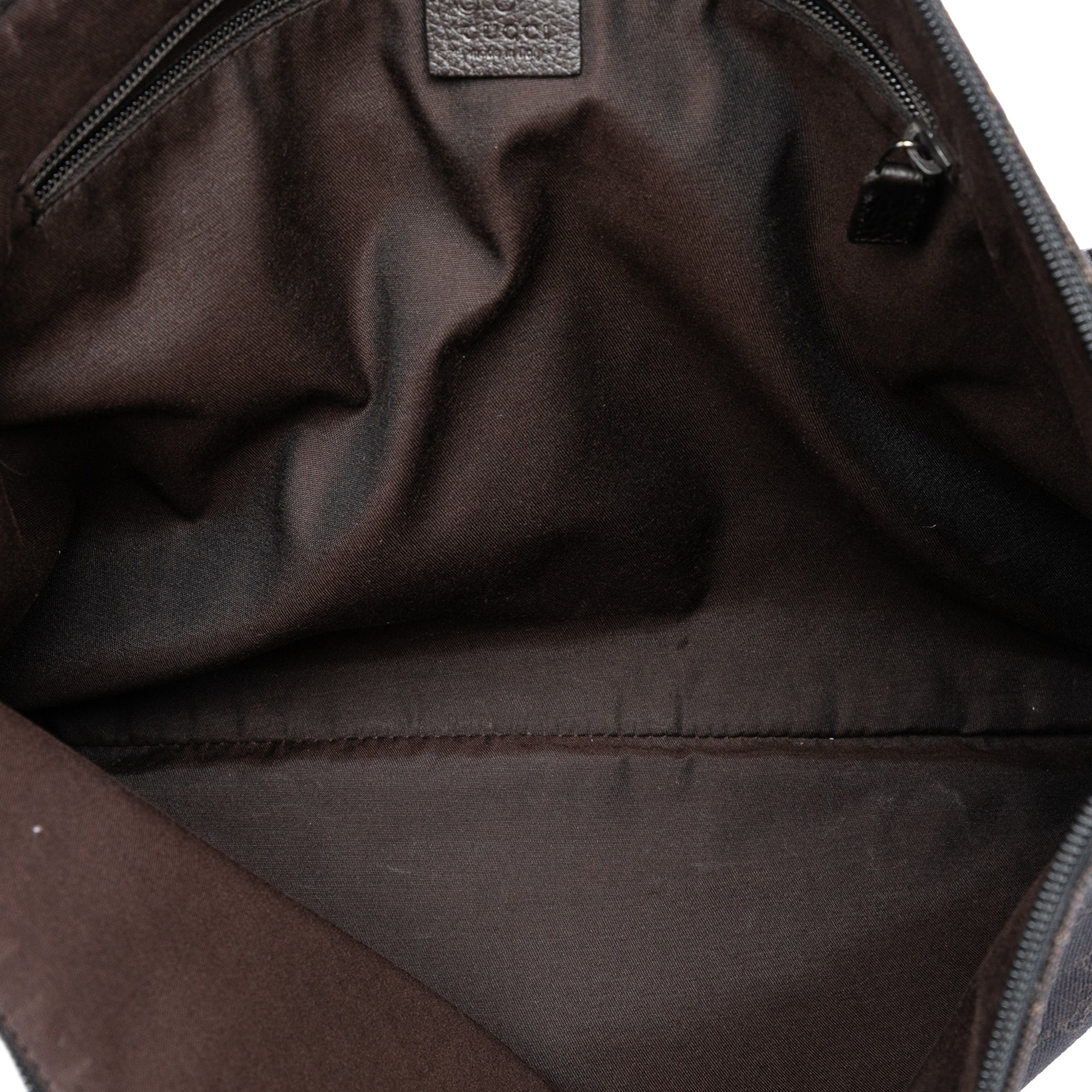 Zip Top Messenger Bag GG Coated Canvas Large