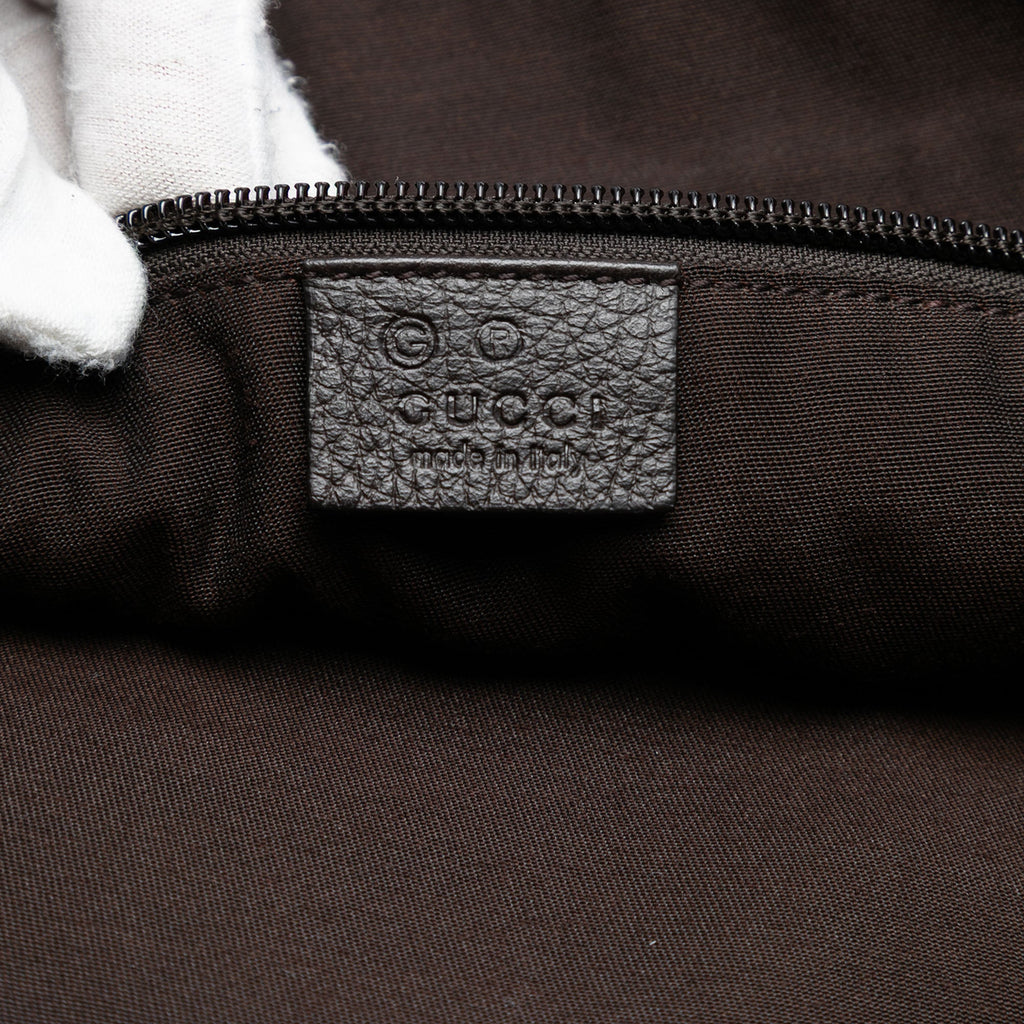Zip Top Messenger Bag GG Coated Canvas Large