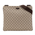 Zip Top Messenger Bag GG Coated Canvas Large