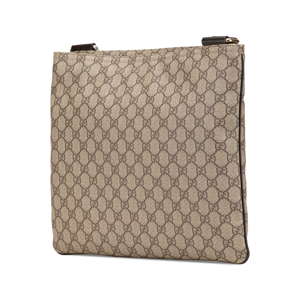 Zip Top Messenger Bag GG Coated Canvas Large