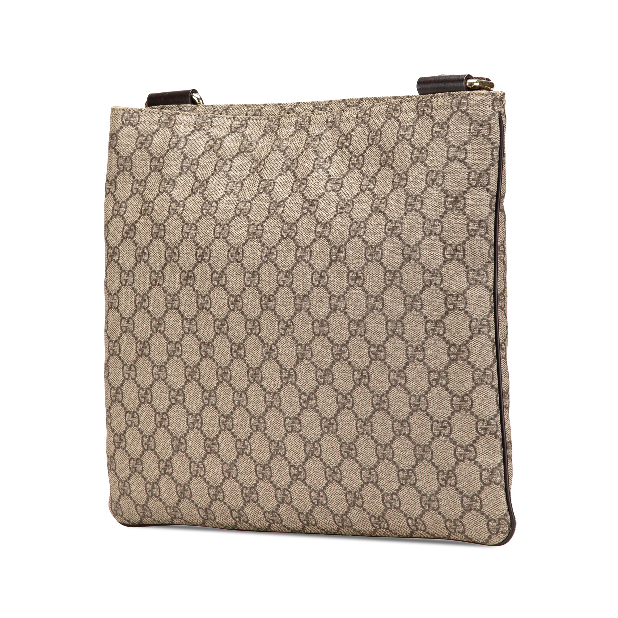 Zip Top Messenger Bag GG Coated Canvas Large