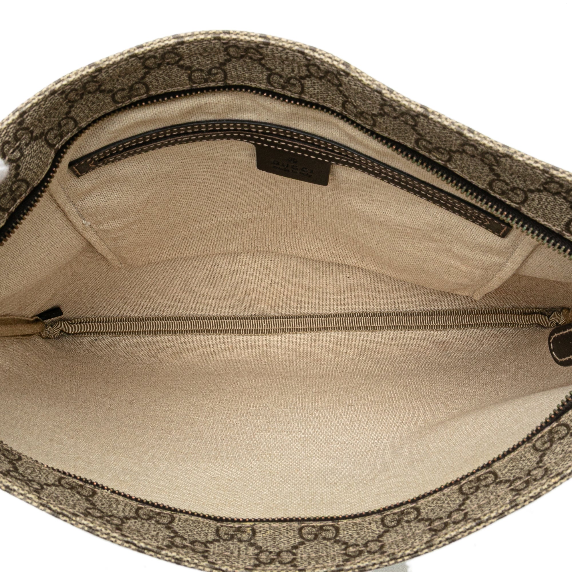 Zip Top Messenger Bag GG Coated Canvas Large