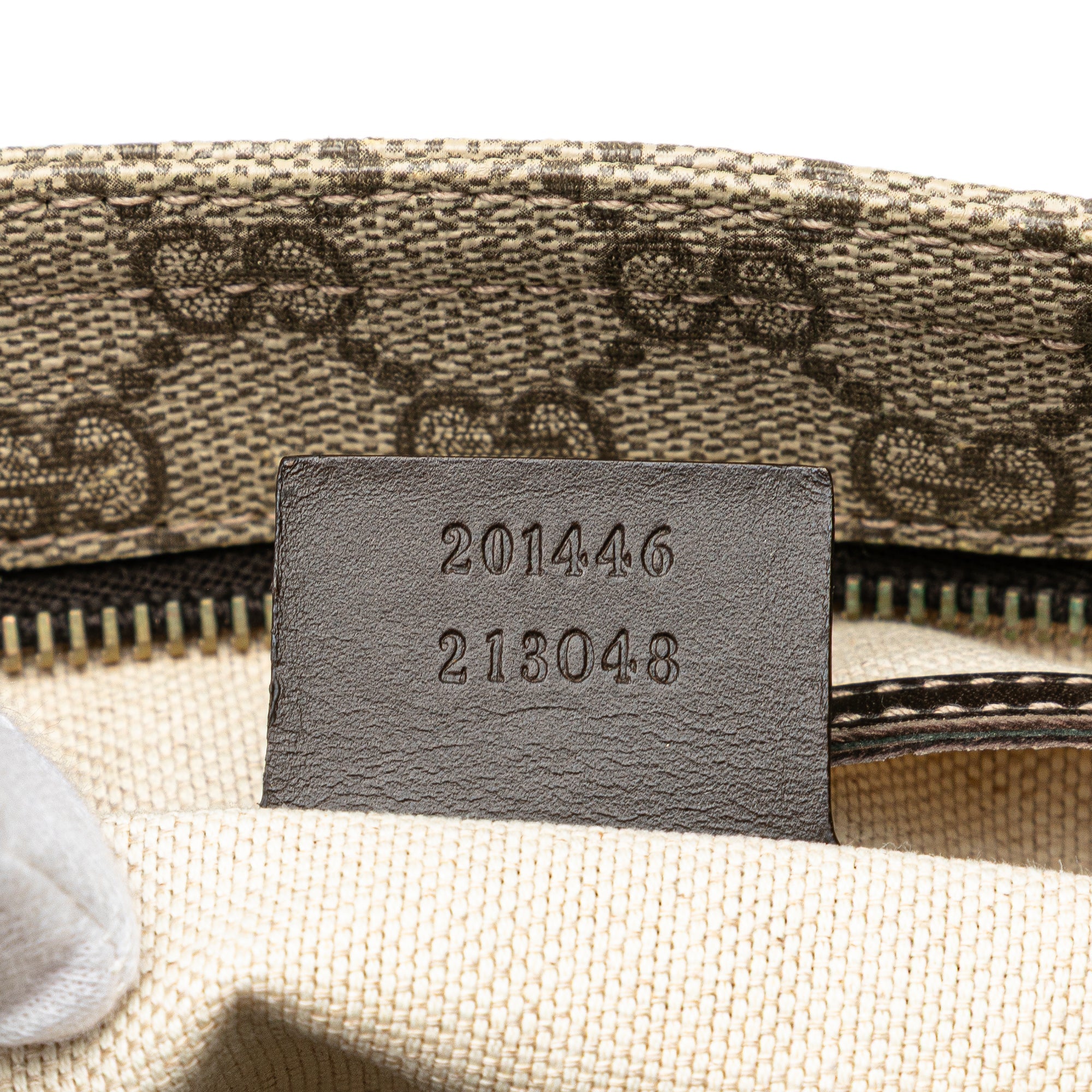 Zip Top Messenger Bag GG Coated Canvas Large