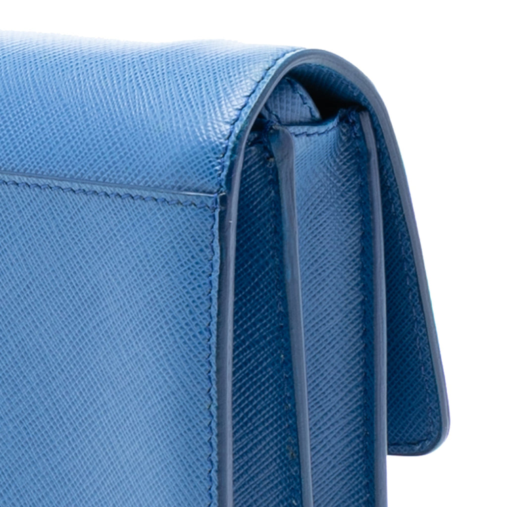 Wallet on Strap Saffiano Leather Small
