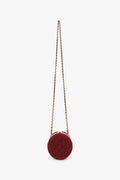 Pre-Loved Chanel™ 2022 Burgundy Tweed Vanity Clutch on Chain