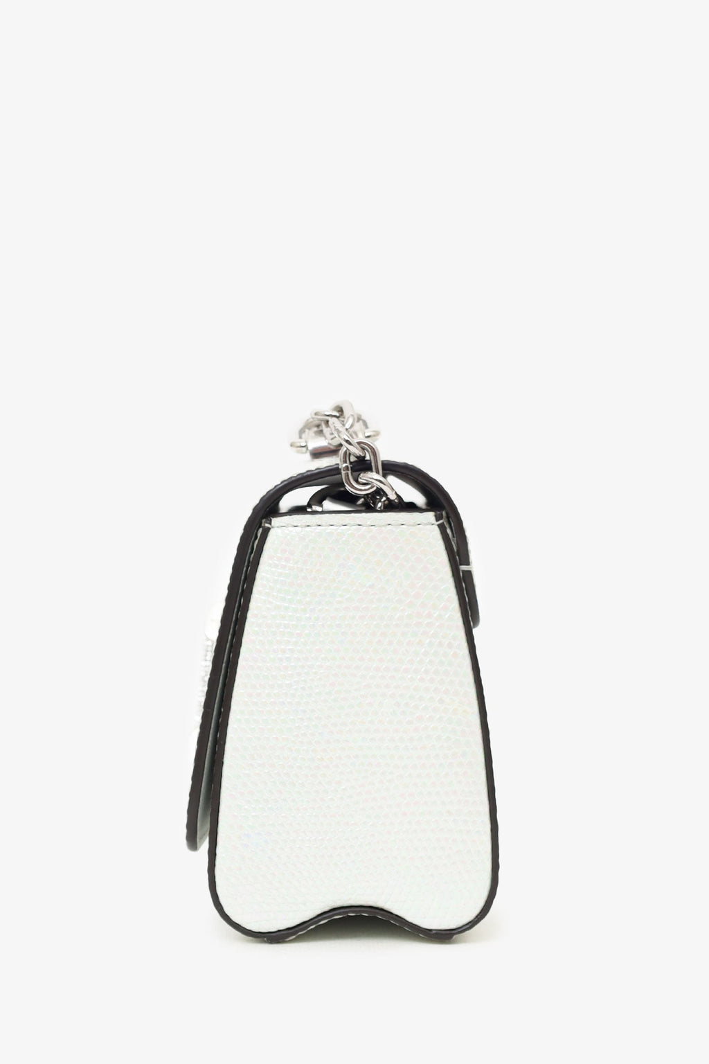 Louis Vuitton 2020 White Iridescent Karung Leather Twist Mini with Crystal Buckle