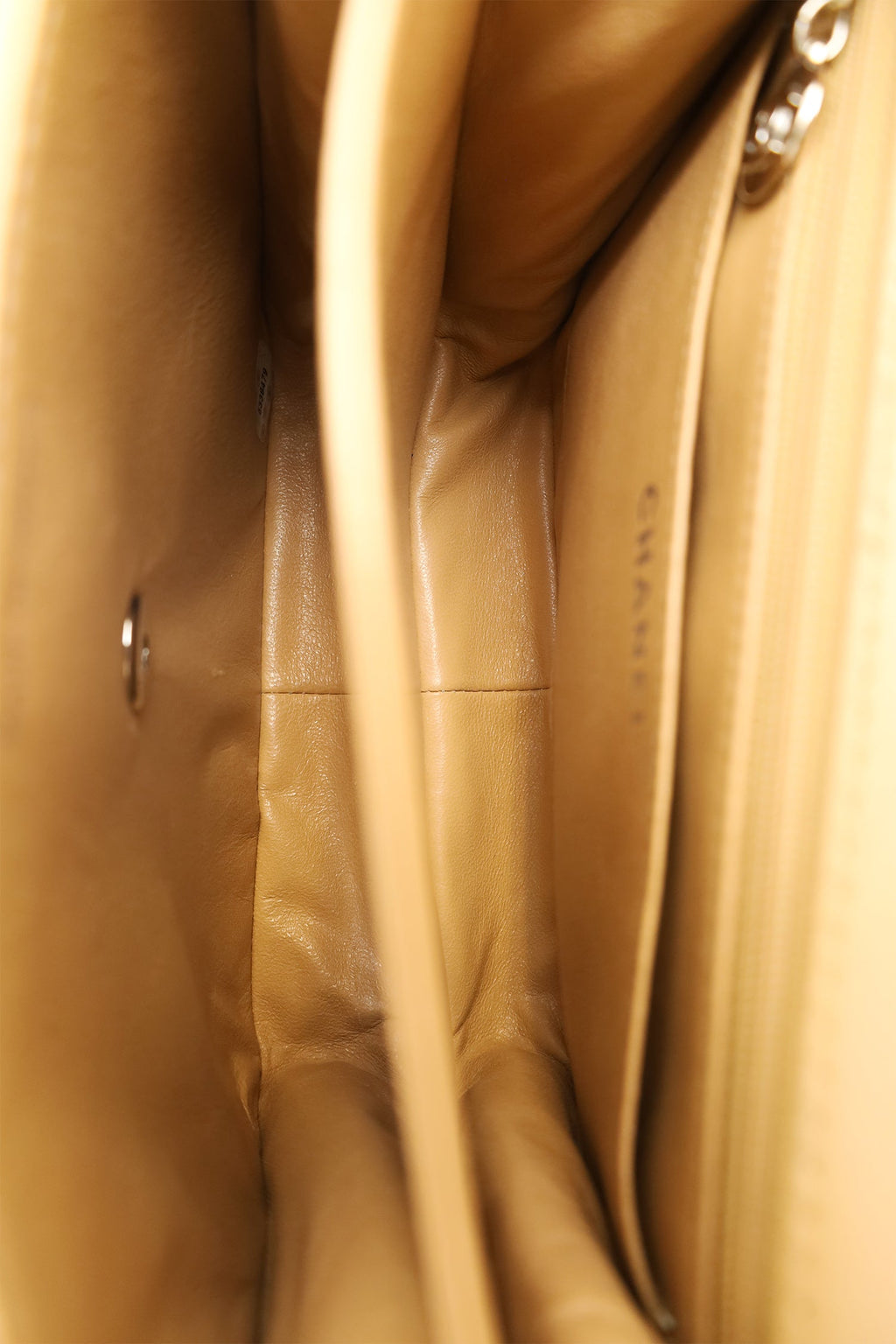 Pre-Loved Chanel™ Beige Quilted CC Shoulder Bag