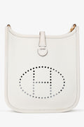 Hermès 2024 Blanc Clemence Leather Evelyne TPM