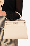 Hermès 2021 Chalk White Epsom Leather Kelly Sellier 28