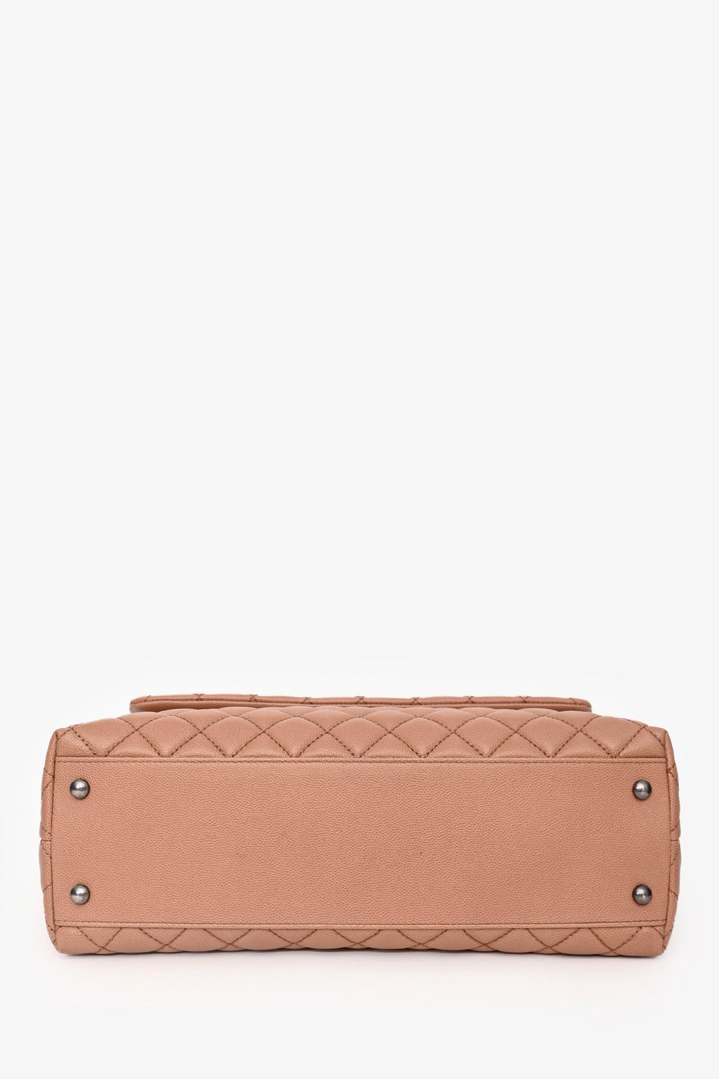 Pre-Loved Chanel™ 2016-2017 Brown Caviar Leather Large Coco Top Handle with Strap