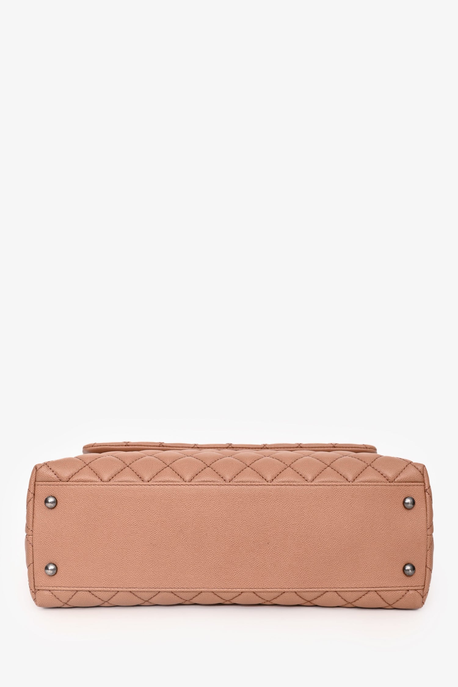 Pre-Loved Chanel™ 2016-2017 Brown Caviar Leather Large Coco Top Handle with Strap