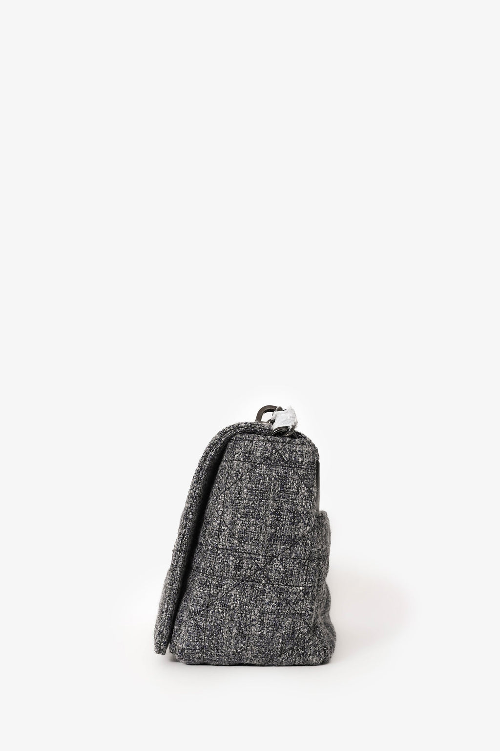 Christian Dior 2022 Grey Tweed Medium Caro Bag