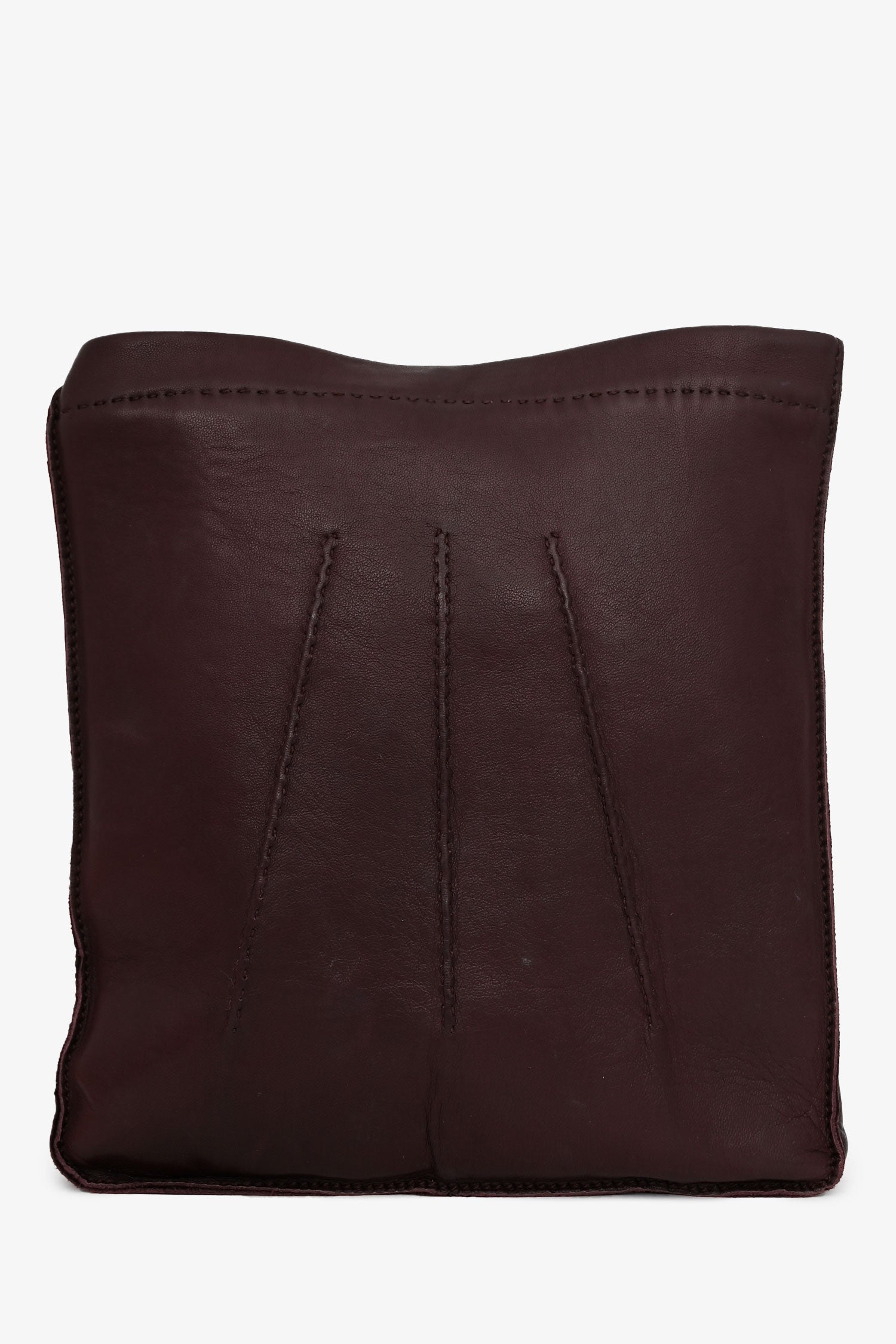 Hermès Burgundy Leather Toudou Shoulder Bag