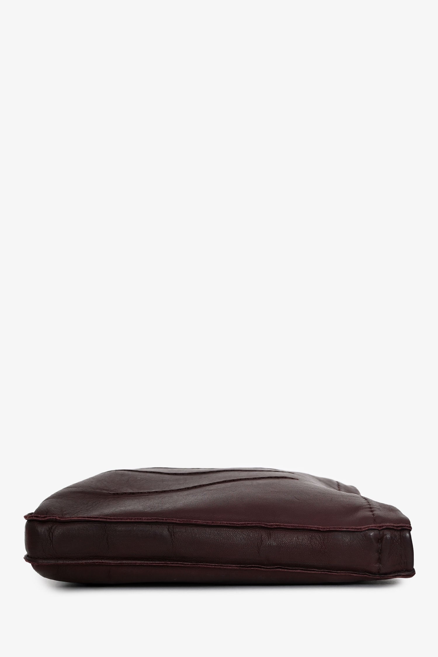 Hermès Burgundy Leather Toudou Shoulder Bag