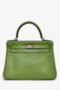 Hermès 2009 Green Pelouse Swift Leather Retourne Kelly 28
