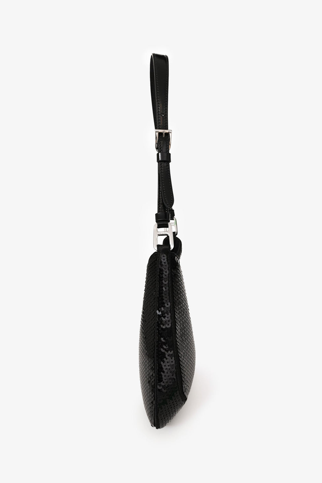 Prada Black/White Sequin 'Cleo' Small Shoulder Bag