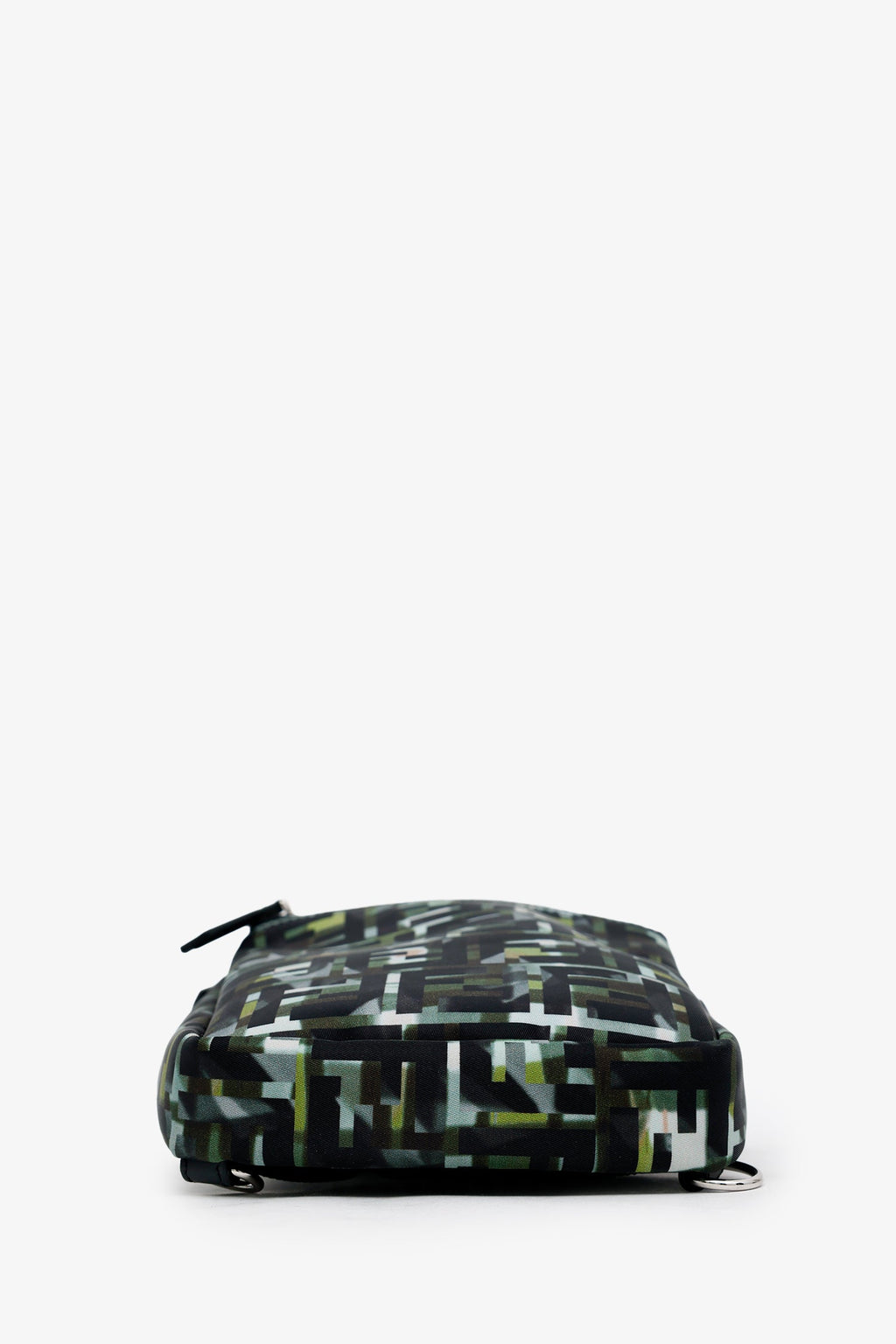 Fendi Green Nylon CamouFF Sling Crossbody Messenger Bag