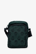 Alexander McQueen Green/Black Canvas Skull Messenger Bag
