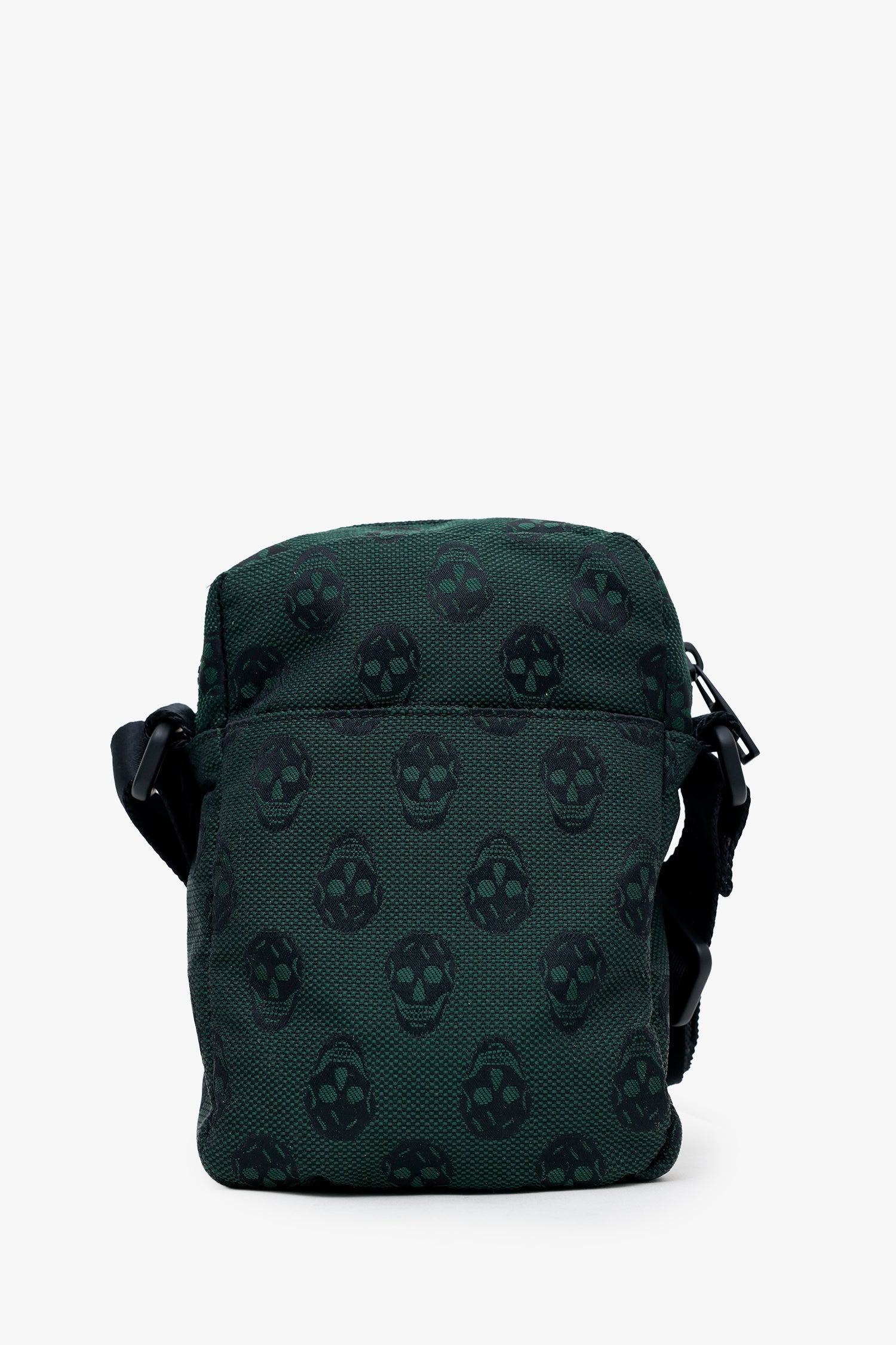 Alexander McQueen Green/Black Canvas Skull Messenger Bag