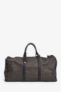 Moschino Brown Canvas Logo Duffle Bag
