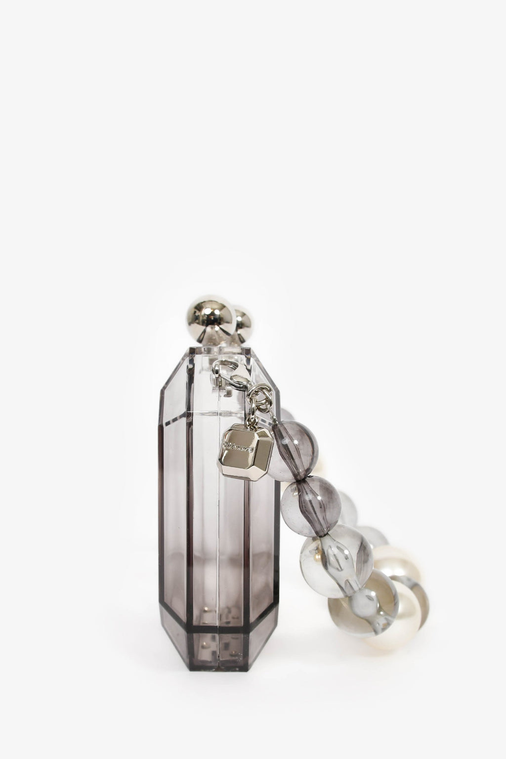 Theyknow Grey Acrylic Faux Pearl Mini Top Handle