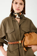 Loewe Brown Leather Mini Flamenco Crossbody