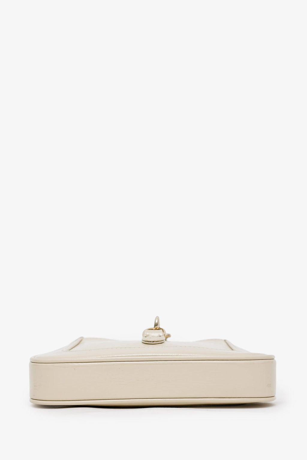 Gucci Ivory Patent Leather Mini Jackie Notte Chain Bag