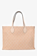 Gucci Beige Monogram Denim Ophidia Large Shopper Tote with Pouch