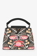 Louis Vuitton 2015 Black/Multicolour Leather Wild Flowers Capucines BB Top Handle Bag with Strap